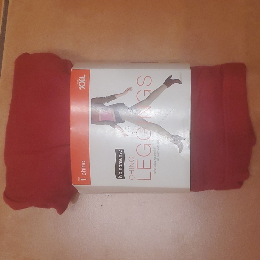 New Red No Nonsense Chino Leggings XXL